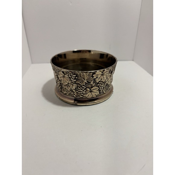 Roy Rogers Other - Vintage Silverplate Wine Bottle Coaster Grape / Leaf Decor F. B. Rogers Japan...